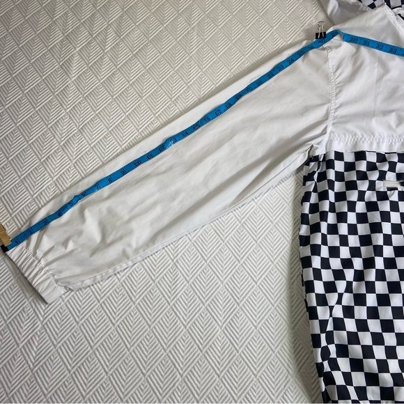 Empyre Checkered Pull-over Wind Breaker Black and White Size Large Like New - Picture 8 of 10